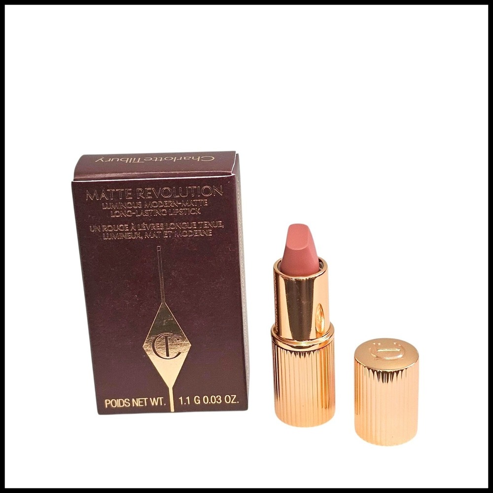 Charlotte Tilbury Matte Revolution Lipstick Pillow Talk Long-Lasting 0.03oz Mini